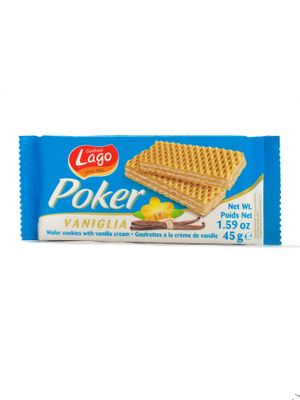 Вафли Gastone Lago Poker с ванильной начинкой, 45 г * 20 шт